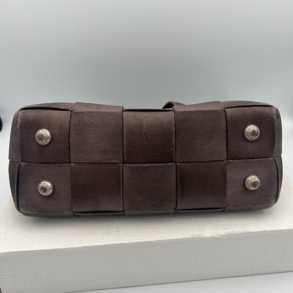 HARVEYS The Original Seatbelt Small Tote‎ Shoulder Bag Purse Brown Vintage - Picture 7 of 9